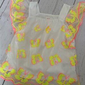 Adorable butterflies girl top